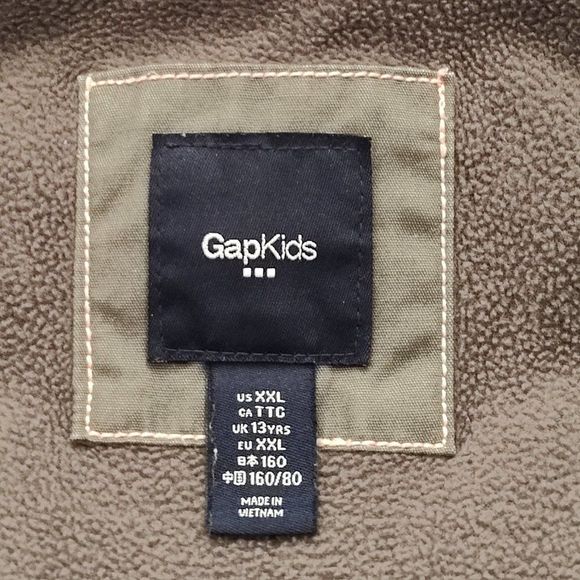 Gap Kids Winter Coat Jacket with fixed hoodie Youth sized XXL Green in color. - Picture 16 of 16